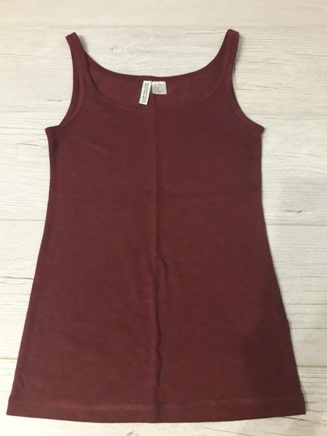 Melírované vínové tílko divided vel. xs, h&m,xs