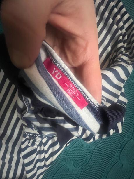 Šaty na ramínka, námořnický styl vel. 152/11-12let, 152