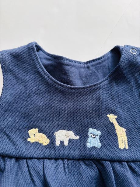 Overálek letní modré barvy - v.6/9 měs. zn. nutmeg, nutmeg,74