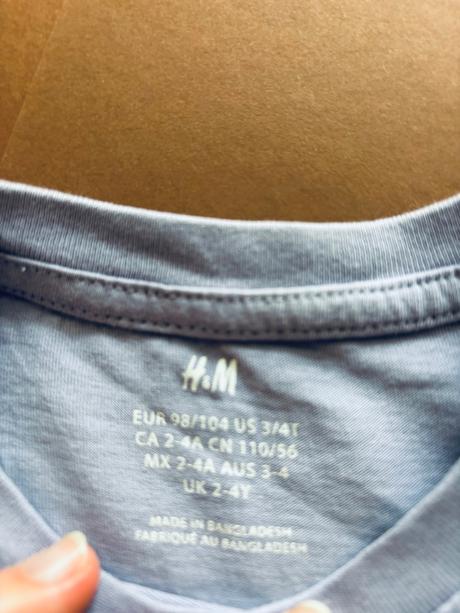 Triko šedo fialové - v.98/104, h&m,98