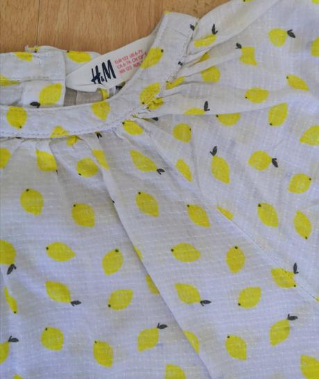 Citronkové tričko & tunika h&m vel. 122, h&m,122