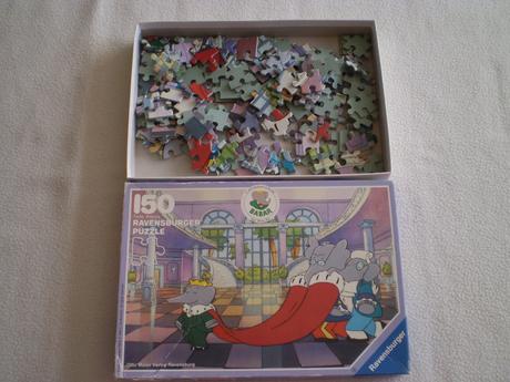 Pěkné kvalitní puzzle babar na zámku, 150 dílků,