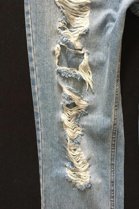 Vel. 38 bavlněné trhané džíny, 38