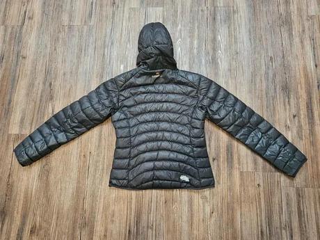 Černá péřová bunda warmpeace viki kapucí skladná, xs