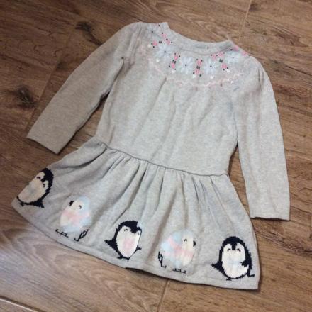 Teplé svetříkové šaty s ptáčky, tu,110