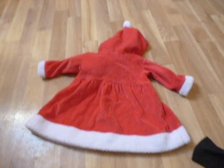 Vánoční šaty s čepičkou vel. 12-18 m, 86