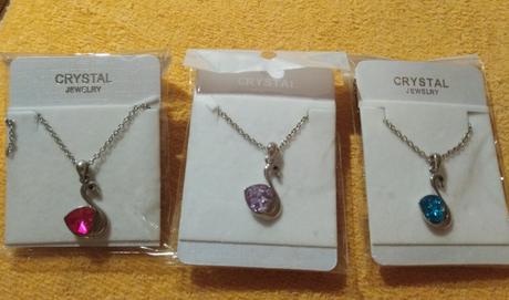 Nový set náušnice a řetízku s přívěskem labutě, swarovski