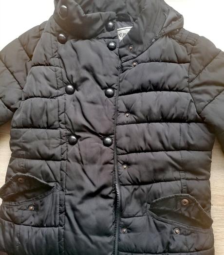 Černý prošívaný kabát next vel 140, next,140