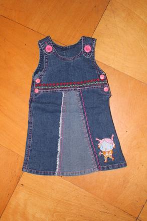 Dívčí riflové šaty - šatovka holčička vel. 80 - 86, frog,80