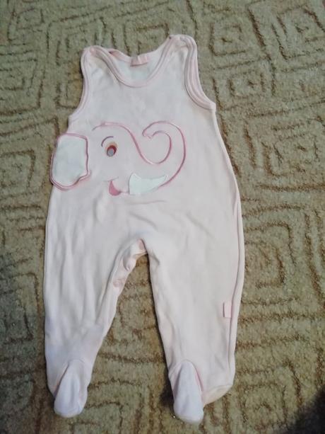 Překrásné dupačky se slonem-vel.56-62 top stav, 56