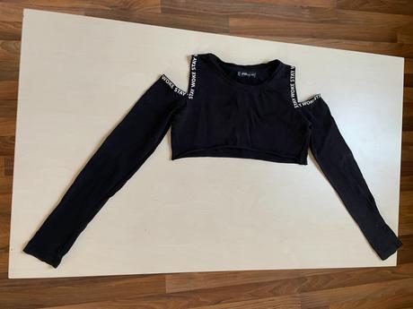 Crop top s průstřihem ramen, velxs, fb sister, xs