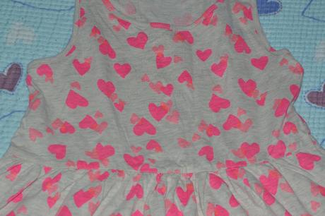 122 128 slabé bavlněné šaty se srdíčky, h&m,122