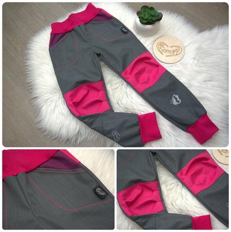 Softshellové kalhoty comfort  vel. 80-158, 74 - 158