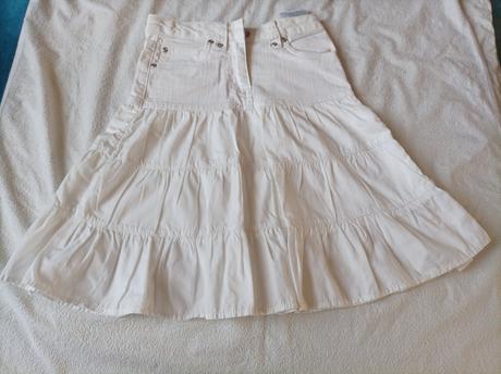 Bílá sukýnka, c&a,140
