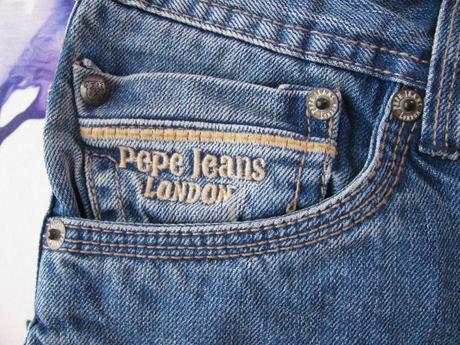 Perfektní džínové kraťasy s vyšitým logem, pepe jeans,152
