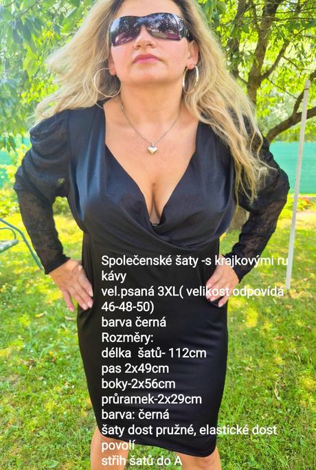 Společenské šaty - vel 3xl, xxxl