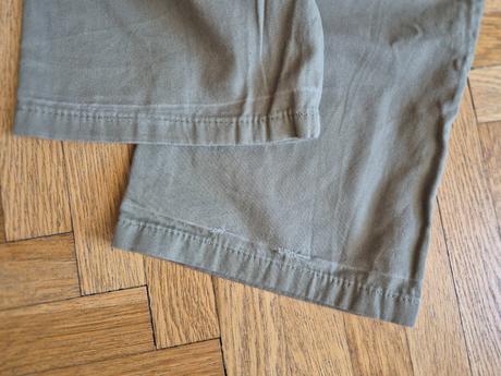 2x plátěné kalhoty, 128