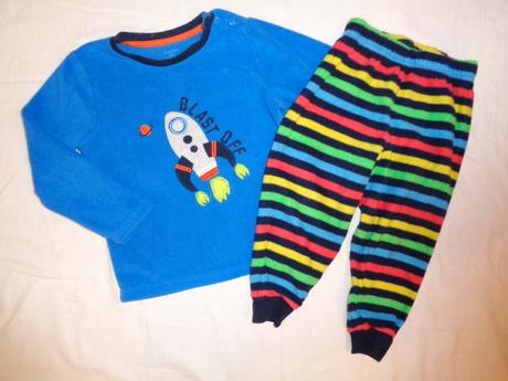 Flízový komplet - raketa a pruhované kalhoty, george,92