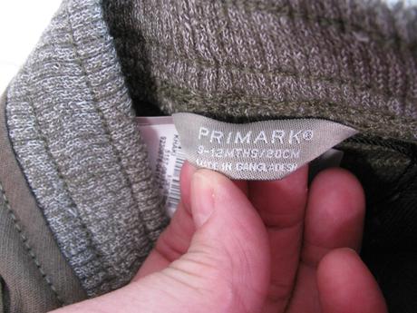 Přiléhavé, elastické khaki kalhoty, primark,80