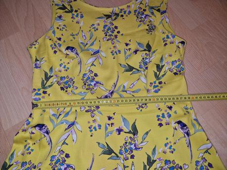 Šaty květované žlluté ca yessica, c&a,38