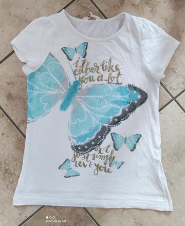 Tričko s motýly, h&m,122
