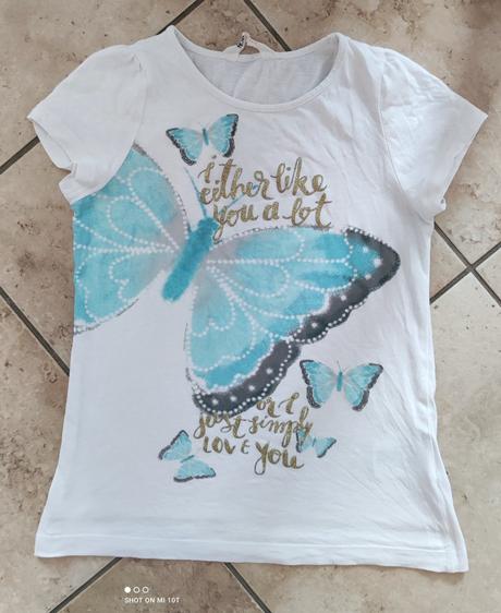 Tričko s motýly, h&m,122