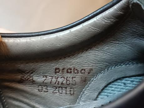 Černé kožené polobotky prabos, vel.27 1/2, 42