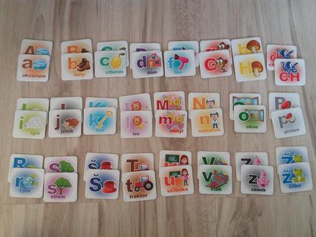 Učení se písmen - pexeso, skládačka, 