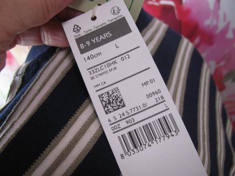 Pružné pruhované bavlněné tričko benetton, benetton,140