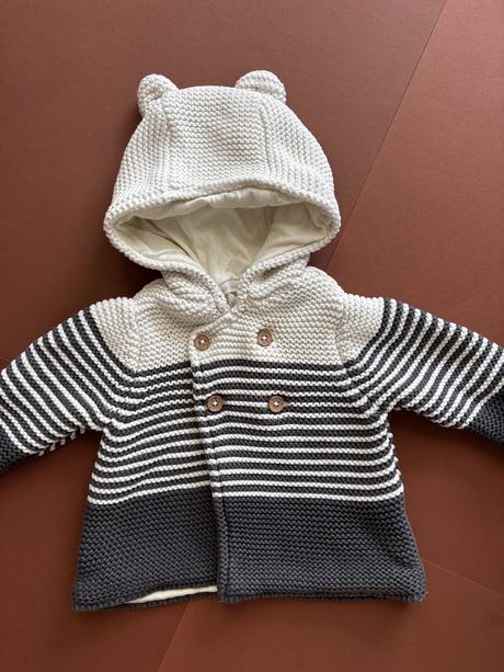 Krásný svetřík podšitý - v.0/3 mes., marks & spencer,62