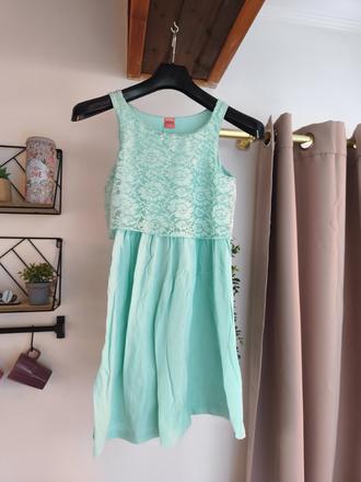Mint šaty s krajkou 164/170, kik,164