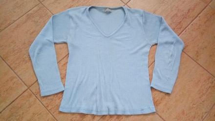 Triko žebrované - bledě modré, vel. l, l