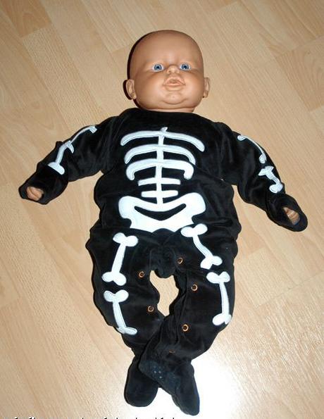 Karnevalový kostým / overal pro malého kostlivce,