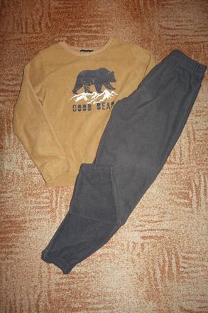 Fleesové pyžamo s medvědem vel. 134-140, 134