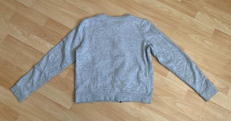 Šedá mikina s růží vel. 158/164, 158