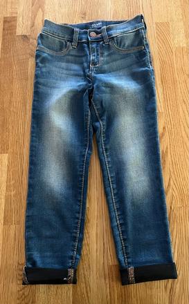 Džíny & tenké elastické gatě old navy vel. 128/134, old navy,128