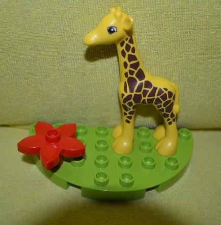 Lego duplo, žirafa na louce, 