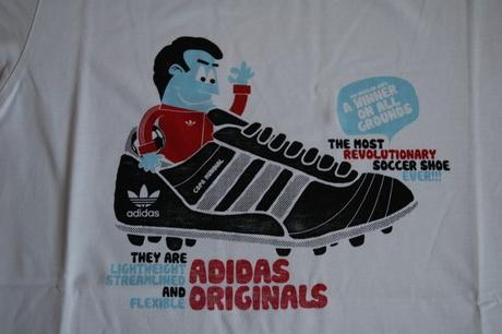 Bílé tričko s botou, adidas,m