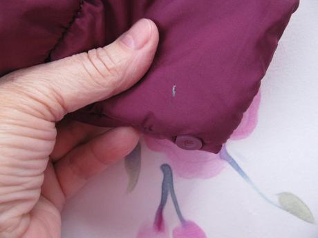 Vínově červená zimní kombinéza s kapucí, c&a,74