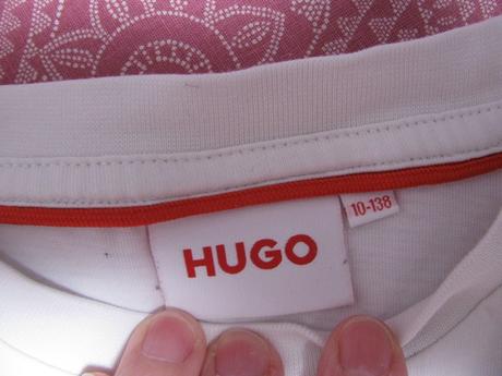 Bílé bavlněné elastické tričko hugo, 140