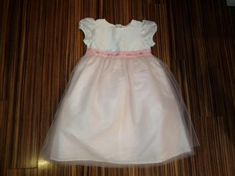 Krásné bílorůžové společenské šaty, 110