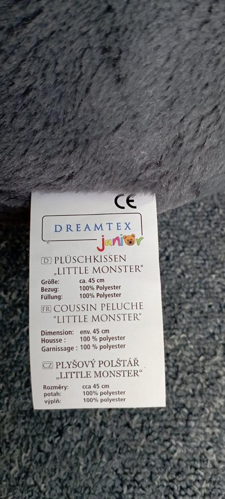 Plyšák šedý monster zn."disney",