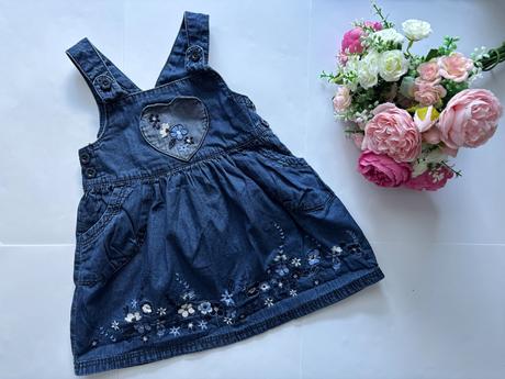 Ob/ šaty džínové - v. 9/12 měs., george,80