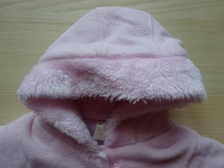 Fleesový kabátek růžový, vel. 62, tiny ted,62
