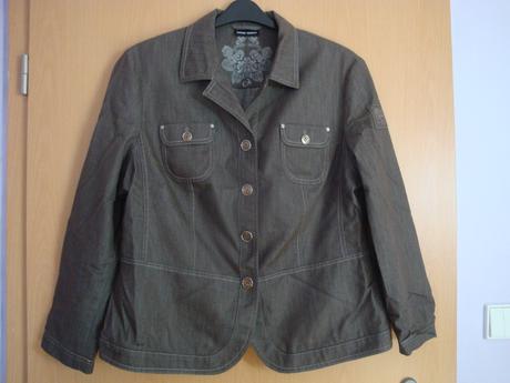 Kabát dámský - hnědo-šedý, vel. 44, 44