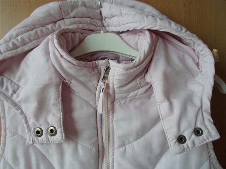 Růžová krémová zateplená vesta vestička, colours of the world,m