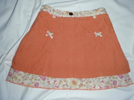 Krásná dvouvrstvá cihlová sukýnka, mini mode,104