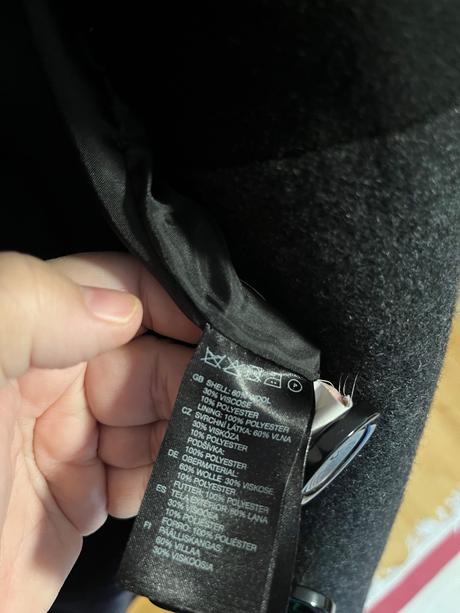 Krásný teplý vlněný kabát, h&m,42