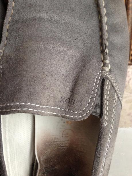 Šedé boty elegant pánské mokasíny geox vel.44, geox,44