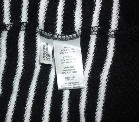Dámská černo-bílá proužkovaná mikina karl lagerfel, xs